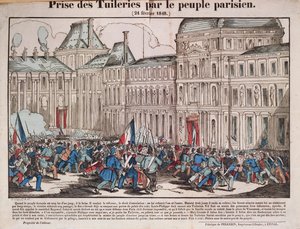 Det parisiske folks indtagelse af Tuilerierne, 24. februar 1848 af French School