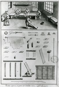 Tanners, fra beskrivelserne af kunst og håndværk af Denis Diderot (1713-84), udgivet ca. 1770 (s/h foto) af French School
