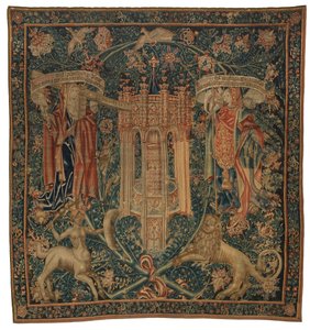 Tapestry, Sibylla Hellespontica og Phrygia (en af et sæt af seks sibyller, bestående af 46.134 til 46.139) kaldet 