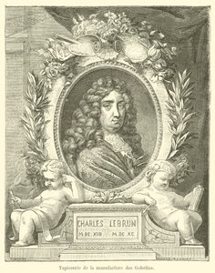 Tapet fra Gobelins fabrikken (gravering) af French School