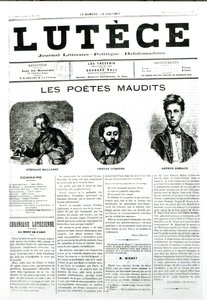 The Cursed Poets, forside af avisen Lutece, 1884