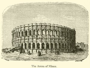 Arena of Nimes (gravering) af French School