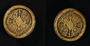 Jeanne de Penthievres våbensegl (1319-84) hertuginde af Bretagne og grevinde af Goello, 1369 af French School