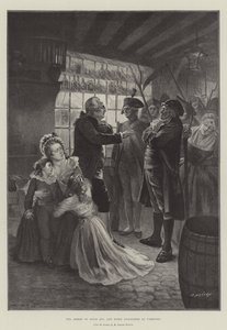 Arrestationen af Ludvig XVI og Marie Antoinette i Varennes af French School