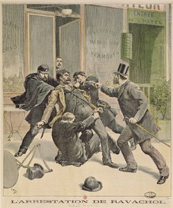 Arrestationen af Ravachol, forsiden af "Le Petit Journal", 16. april 1892 af French School