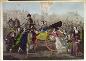 General Juan Facundo Quirogas (1790-1835) ankomst til Madrid den 24. juni 1820 af French School