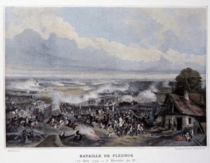 Slaget ved Fleurus i 1794 - i "" Battles Napoleonic", slutningen af det 19. århundrede af French School