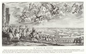 Slaget ved Fontenoy, den østrigske arvefølgekrig, 1745 af French School