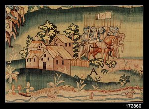Slaget ved Jarnac, mødet mellem de to hære den 13. marts 1569 (detaljer) af French School