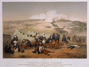 Slaget ved Inkerman den 5. november 1854 fra War in the Crimea, udgivet af Lemercier et Cie, Paris, 1856 af French School