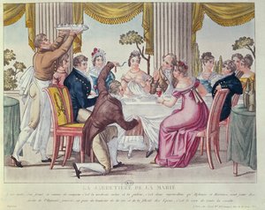 Brudene strømpebånd, ca. 1820 af French School
