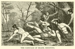 The Caboclos of Brazil Shooting (gravering) af French School