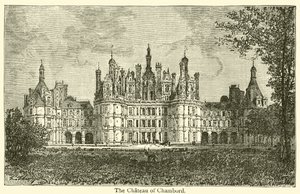 Chateau of Chambord (gravering) af French School