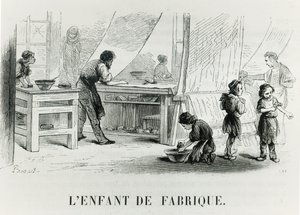 Fabrikkens barn, ca. 1842 af French School