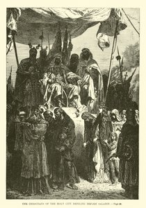 De kristne i den hellige by besmitter for Saladin af French School