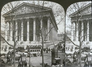 La Madeleine-kirken, Paris, stereoskopisk udsigt, ca. 1860-70 af French School