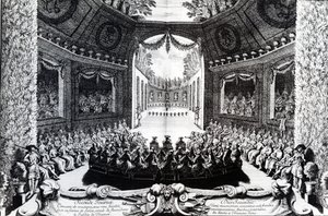 The Comedie-Francaise Theatre, 1675 af French School