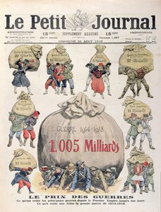 The Cost of Wars fra Napoleon-perioden op til 1. Verdenskrig, forside af Le Petit Journal, 31. august 1919