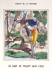 Hjorten der ser sig selv i vandet, fra 