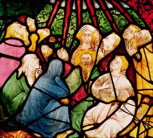 Helligåndens nedstigning, ca.1400 af French School