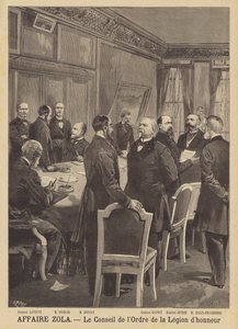 Emile Zola injuriesag - Rådet for Legionordenen dHonneur af French School