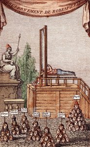Henrettelsen af Robespierre den 28. juli 1794 af French School