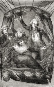 Den første ballonopstigning i England, 15. september 1784, fra 
