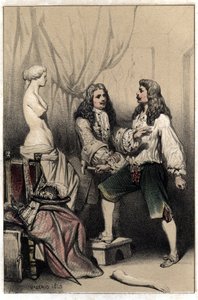 Den franske billedhugger Pierre Puget (1620-1694) blev pågrebet for at knække sin Venus efter det middelmådige forslag, der blev foreslået af hans sponsor. Plate taget fra "Scenes de la vie d