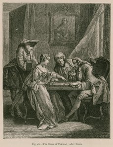 The Game of Trictrac; efter Eisen af French School