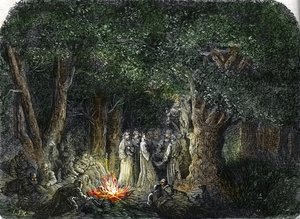 Gallerne og deres præster eller druider (gravering) 1864 af French School