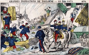 De store oversvømmelser i Toulouse den 23. juni af French School