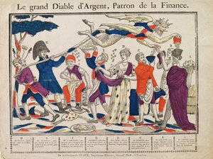 The Great Money Devil (farvet indgravering) af French School