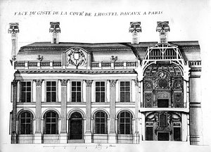 Hotel dAvaux, rue du Temple, Paris af French School
