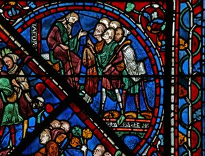 Joseph-vinduet: hans brødre forærer Jakob sin blodplettede frakke (w41) af French School