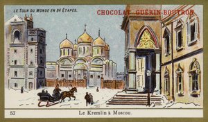Kreml i Moskva (chromolitho) af French School