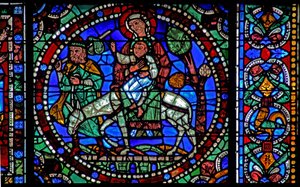 The Life of Christ window: Flight into Egypt - the return (w50) af French School