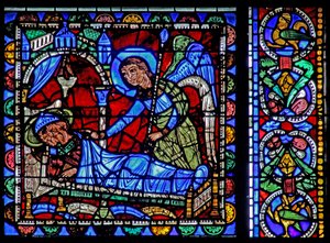 The Life of Christ window: Josephs Dream (w50) af French School