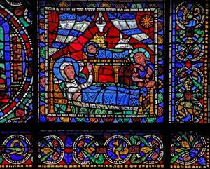 The Life of Christ window: The Nativity (w50) af French School