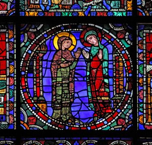 The Life of Christ window: The Virgin Mary - Visitation of (w50) af French School