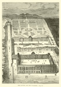 Louvre og Tuilerierne af French School