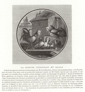 Marquis de Lafayette bejler til Madame Bailly af French School
