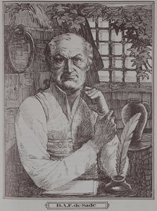 Markisen de Sade (1740-1814) i fængslet af French School
