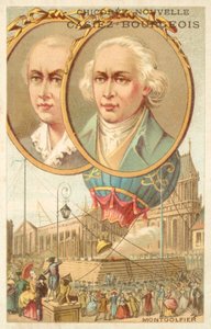 Montgolfier Brothers (chromolitho) af French School