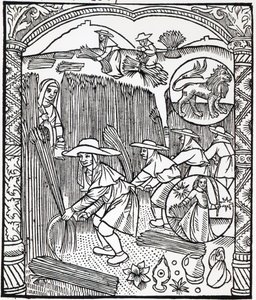 August måned, fra en hyrdekalender, 1496 af French School