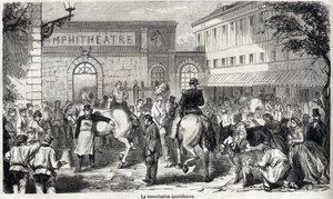National Veterinary School of Alfort - Les grandes écoles de France - Veterinærskole i Maison Alfort i 1866 - Den daglige konsultation - Indgravering i "Le monde illustrious"" fra 1866 af French School