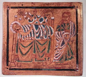 The Nativity (champleve-emalje på kobber) af French School