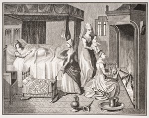 The New Born Child, efter en miniature fra det 15. århundrede i 