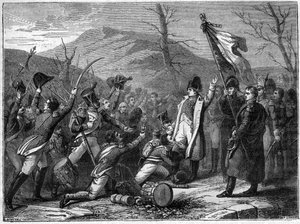 De hundrede dage - marts 1815: La Bedoyere slutter sig til Napoleon - De hundrede dage: Charles Angelique Francois Huchet de La Bedoyere (Labedoyere af French School