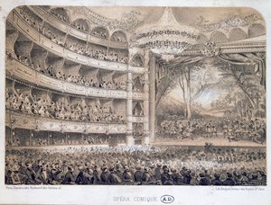 Opera Comique i Paris, 1850-60 af French School