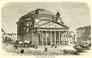Pantheon i Rom (gravering) af French School
